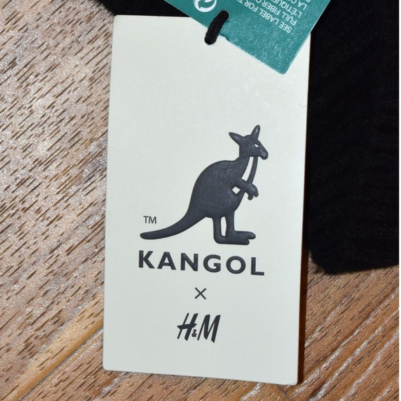 Kangol x H&M Black All Over Logo Mock Neck Sweater Women's Small - Picture 3 of 5